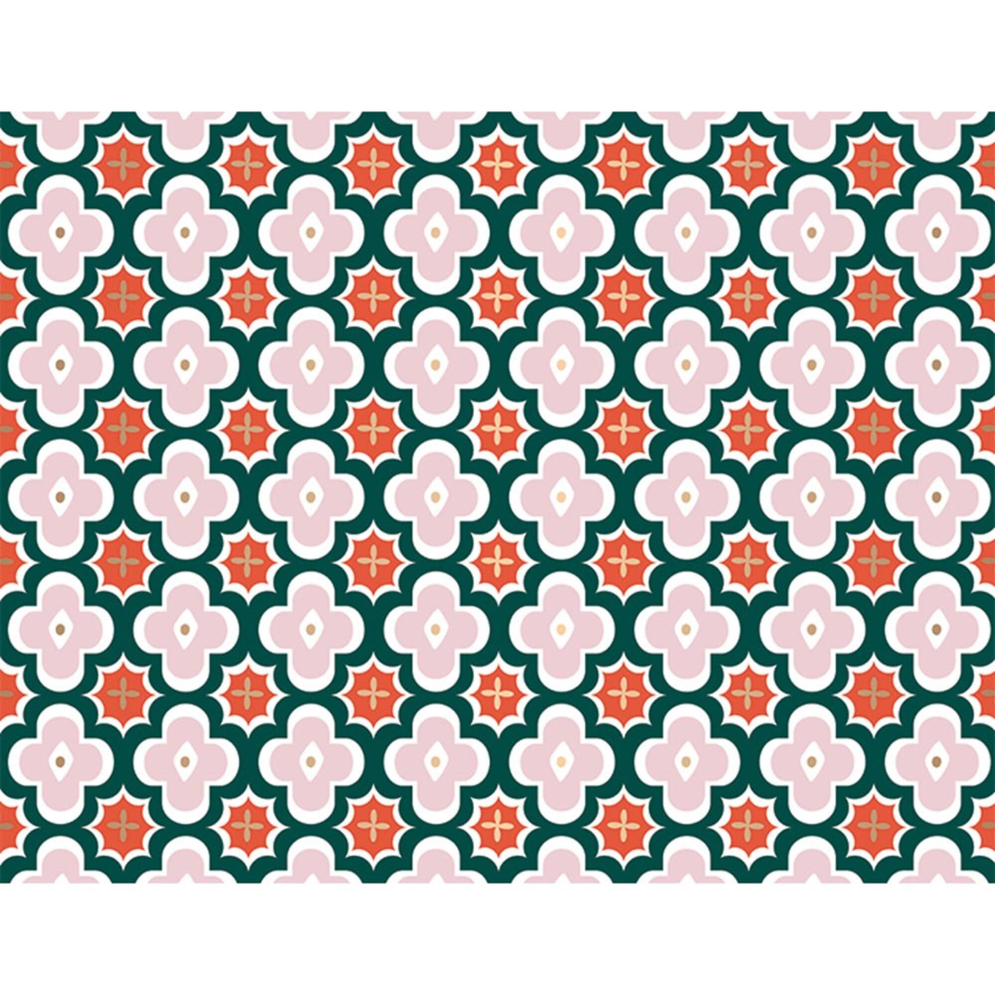 JAM Paper 3.87" x 5" Pink & Red Geometric Blank Note Cards & Envelopes, 20ct.